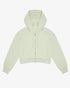 FRENCH TERRY RAW-EDGE ZIP HOODIE